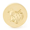 Golden Tone Round Wax Seal Brass Stamp Heads AJEW-Z034-01G-03-2