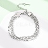 304 Stainless Steel Beads Multi-strand Bracelets BJEW-K287-01P-2