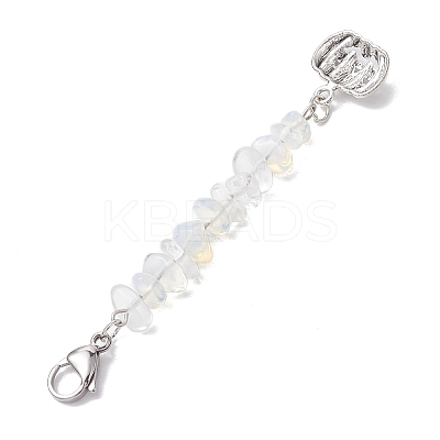 Halloween Pumpkin Alloy Pendant Decorations HJEW-JM02073-04-1