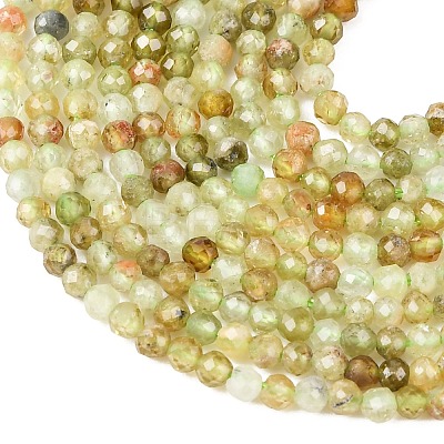 Natural Green Garnet Beads Strands G-A235-A02-02A-1