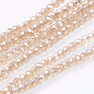 Electroplate Glass Beads Strands EGLA-J025-F-M-1