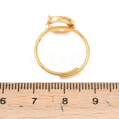 304 Stainless Steel Micro Pave Cubic Zirconia Cuff Open Rings LS-RJEW-D336-01G-05-1
