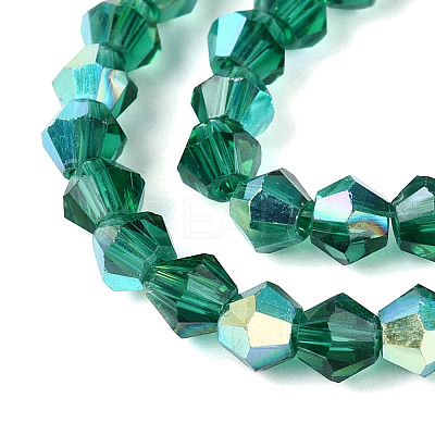 AB Color Plated Transparent Glass Beads Strands GLAA-G127-01-02H-1