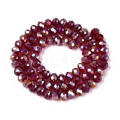 Electroplate Glass Bead Strands EGLA-J047-6x4mm-AB07-1