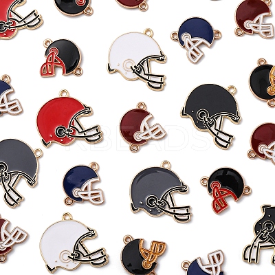 30Pcs 8 Styles Alloy Enamel Links ENAM-FS0002-50-1