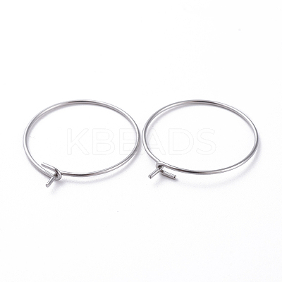 316 Surgical Stainless Steel Hoop Earring Findings LS-X-STAS-J025-01B-P-1