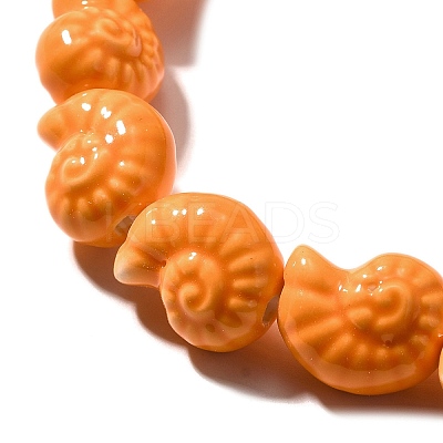 Glazed Porcelain Beads Strands X-PORC-I028-02E-1