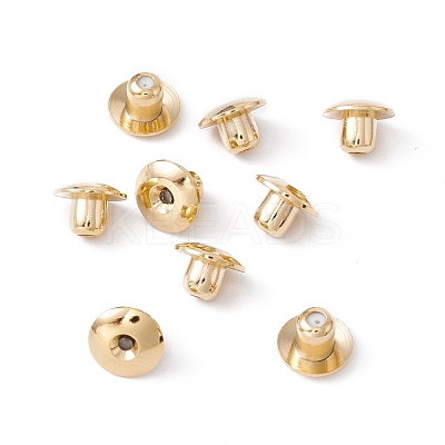 Rack Plating Brass Ear Nuts KK-G433-06LG-1