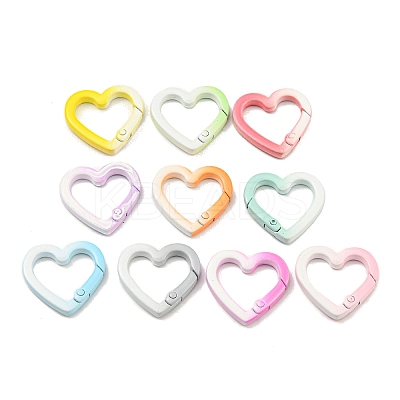 Spray Painted Alloy Spring Gate Rings FIND-Z056-03-1
