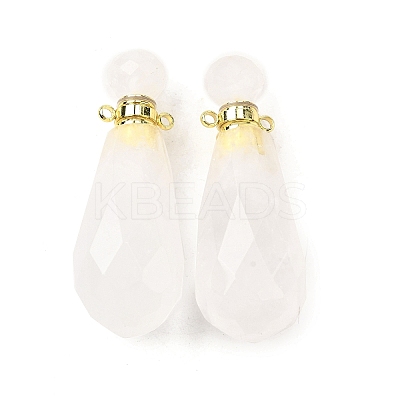Natural Mixed Stone Perfume Bottle Pendants G-L623-06G-1