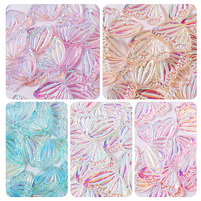 125Pcs 5 Colors Resin Cabochons MRMJ-TA0001-34-1