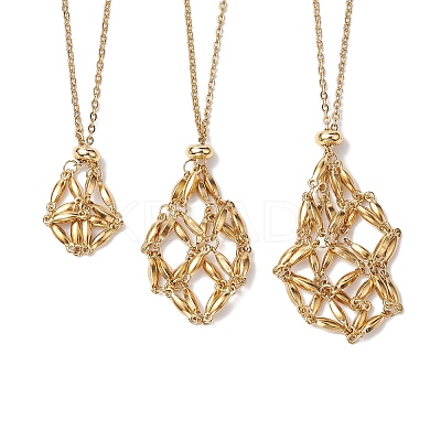 3Pcs 3 Styles 304 Stainless Steel Cable Chain Necklace Makings NJEW-JN04932-01-1