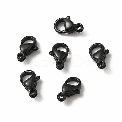 Spray Painted 304 Stainless Steel Lobster Claw Clasps STAS-R120-01A-02-1