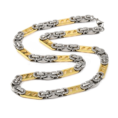 201 Stainless Steel Links Chain Necklace NJEW-F22-39K-GP-1