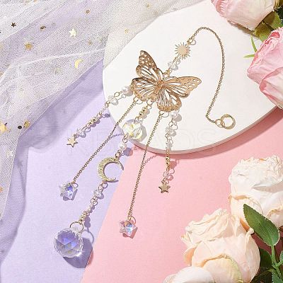 Stainless Steel Butterfly Pendant Decorations HJEW-JM02041-1
