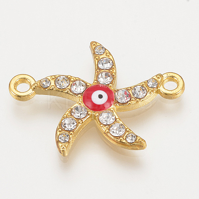 Alloy Rhinestone Links Connectors LS-X-ALRI-S170-36G-1