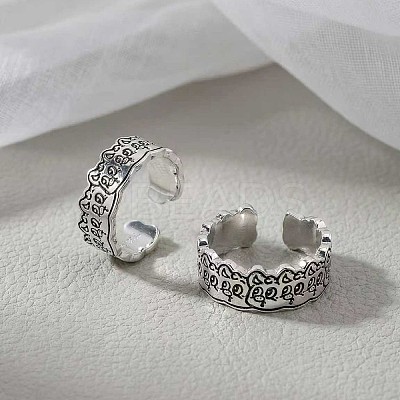 Brass Enamel Cuff Open Rings WG2449E-01-1
