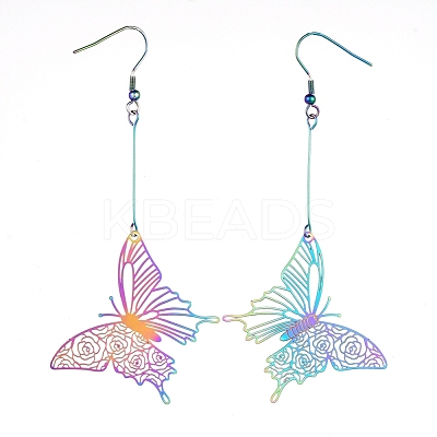304 Stainless Steel Dangle Earrings X-EJEW-JE04149-05-1