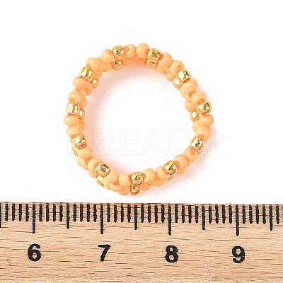 5 Colors Glass Finger Rings RJEW-MZ00035-1