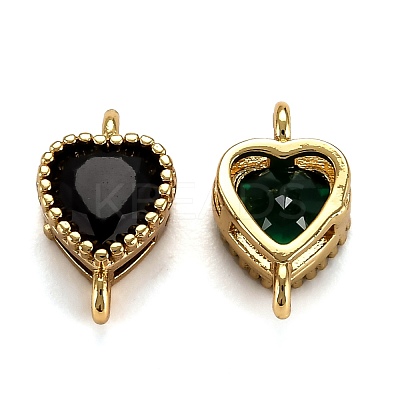 Real 18K Gold Plated Brass Micro Pave Cubic Zirconia Links Connectors ZIRC-L100-011G-1