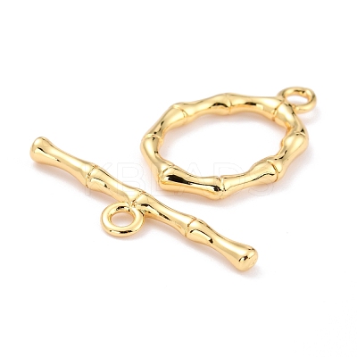 Rack Plating Brass Toggle Clasps KK-B036-07G-1