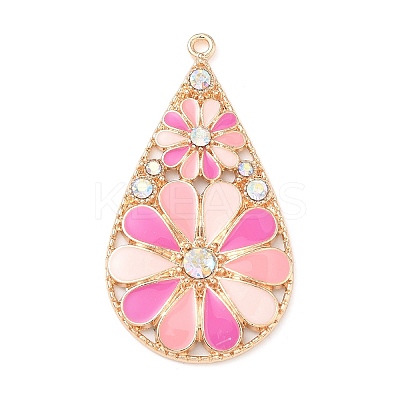 Alloy Enamel Pendants PALLOY-D313-04C-1