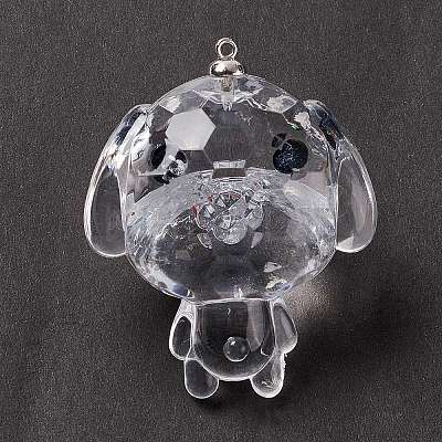 Transparent Acrylic Rhinestone Big Pendants LS-TACR-P002-01A-1