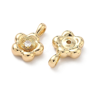 Brass Micro Pave Cubic Zirconia Pendants KK-L260-02G-1