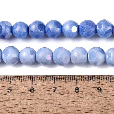 Ombre Effect Dyed Electroplate Opaque Glass Beads Strands EGLA-Q130-01A-04-1