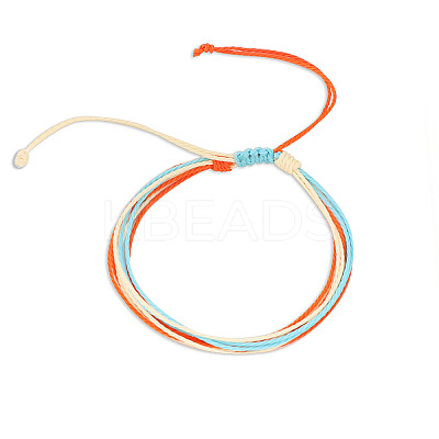 Multi-strand Fibre Wax Threads Braided Bracelet GN8006-8-1