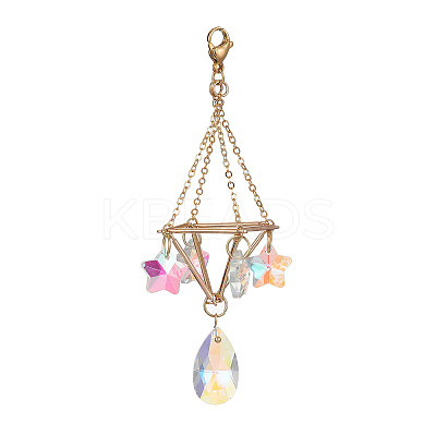 Brass Pouch Pendant Decoration HJEW-TA00085-1