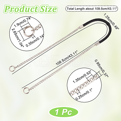 PU Leather Braided Rope Shoulder Strap FIND-WH0152-160-1