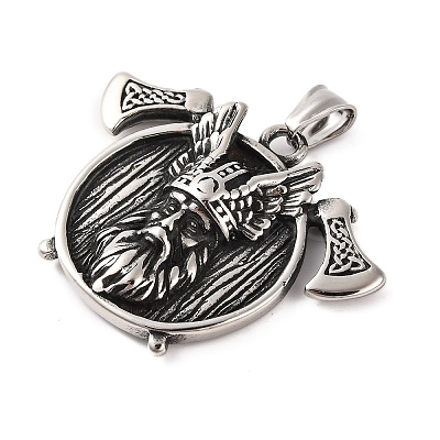Viking 316 Surgical Stainless Steel Big Pendants STAS-Z073-50AS-01-1