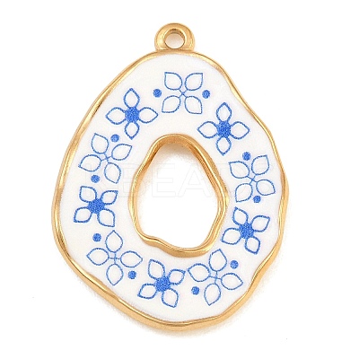 Printed 304 Stainless Steel Pendants SA-CBA7467-05G-01-1