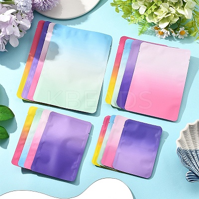 50Pcs 4 Style Two Tone Rectangle Plastic Zip Top Gift Bags OPP-FS0001-19A-2-1