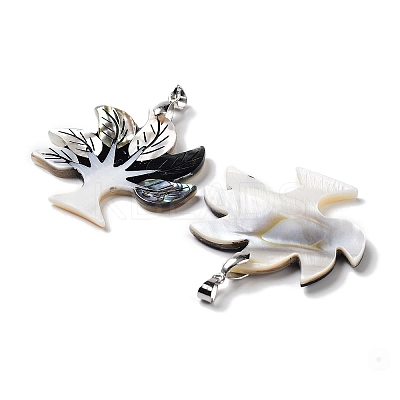 Natural Paua Shell & Black Lip Shell & White Shell Pendants FIND-A041-02D-P-1