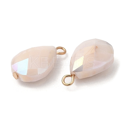 Imitation Jade Glass Pendants KK-Q777-02G-03-1