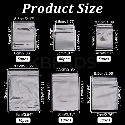 6 Styles PVC Anti Oxidation Resealable Bags CON-NB0002-09-1