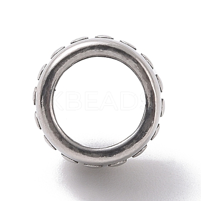 304 Stainless Steel Manual Polishing European Beads STAS-G276-24AS-1