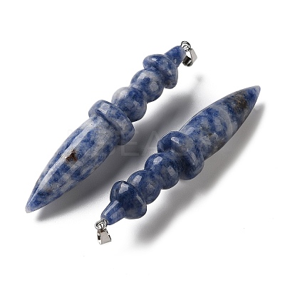 Natural Blue Spot Jasper Big Pendants G-H338-03P-05-1