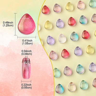 8 Colors Transparent Spray Painted Glass Beads GLAA-FS0001-85-1