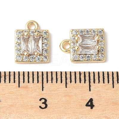 Brass Micro Pave Cubic Zirconia Pendants KK-A253-14G-1