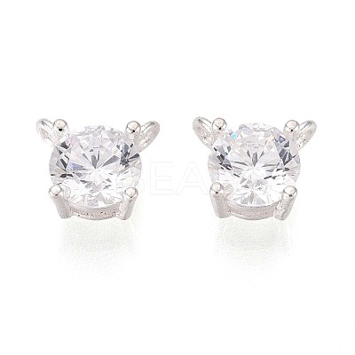 925 Sterling Silver Micro Pave Clear Cubic Zirconia Charms STER-N017-17A-S-1