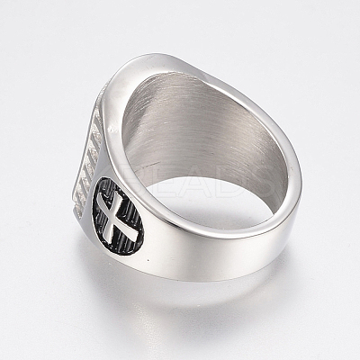 304 Stainless Steel Finger Rings RJEW-G091-18-1
