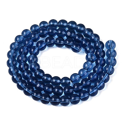 Transparent Glass Beads Strands GLAA-T032-T6mm-28-1