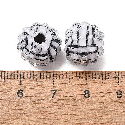 Sports Theme Opaque Acrylic European Beads RB-CBA95A4-04A-02-1