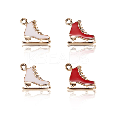 20Pcs 2 Colors Alloy Enamel Pendants PALLOY-CJ0001-137-1