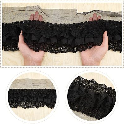 Pleated Chiffon Lace Trim SRIB-NB0001-10C-1