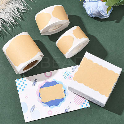 3 Rolls 3 Styles 600Pcs Kraft Paper Label Sticker DIY-BBC0002-68-1