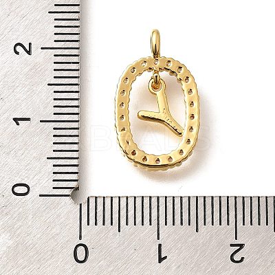 Brass Micro Pave Cubic Zirconia Pendants ZIRC-P123-01G-Y01-1